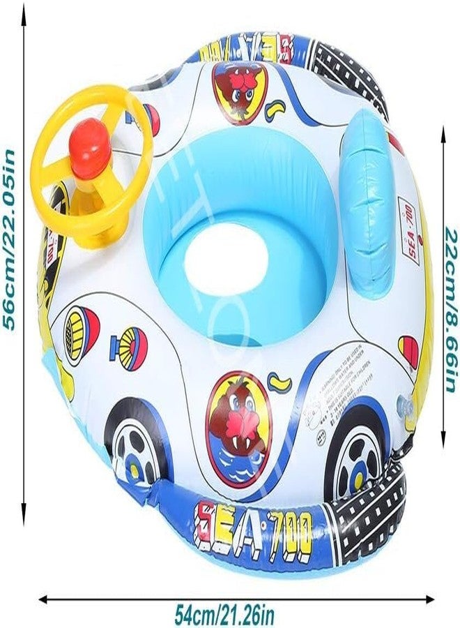 Meetzone عوامة سباحة للأطفال من ميتزون، عوامة سباحة آمنة للأطفال قابلة للنفخ ومضادة للانقلاب، ملحقات سباحة للأطفال، عوامة حمام سباحة، حلقة سباحة، عوامة للأطفال (قطعة واحدة/متعددة الألوان) - Image 4